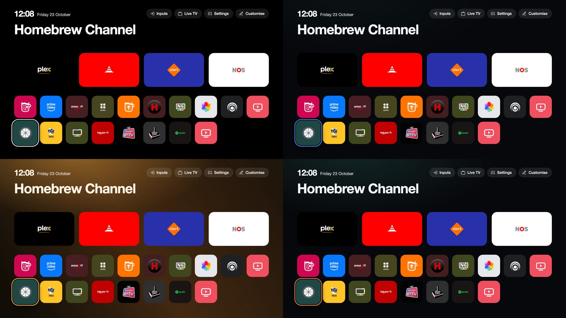 OLED black, Still, Warm and Classic with an orange accent